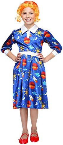 Girls Miss Frizzle Magic School Bus Costume - Science Teacher attire for kids