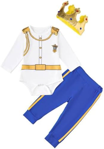 Prince Charlton Baby Costume Outfit with Crown Hat