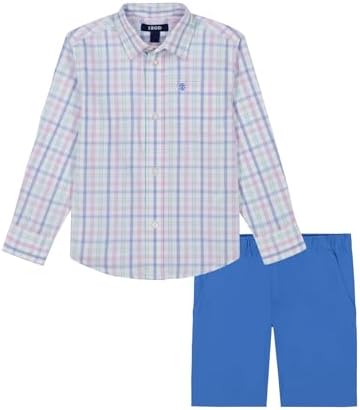 boys IZOD Collared Button-Down Shirt Performance Shorts Set