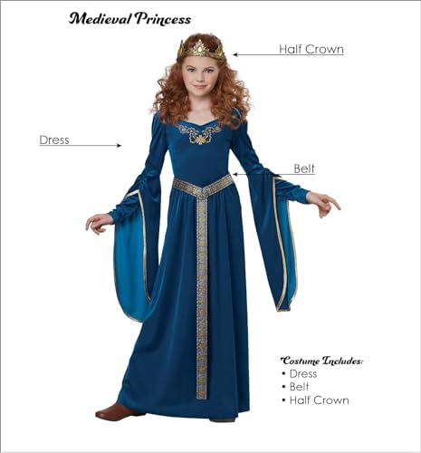 Medieval Princess Gown Giggling Girls Costumes Glowin Gold Details