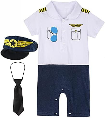 COSLAND Pilot Romper Set for Boys Perfect for 0-24 Months