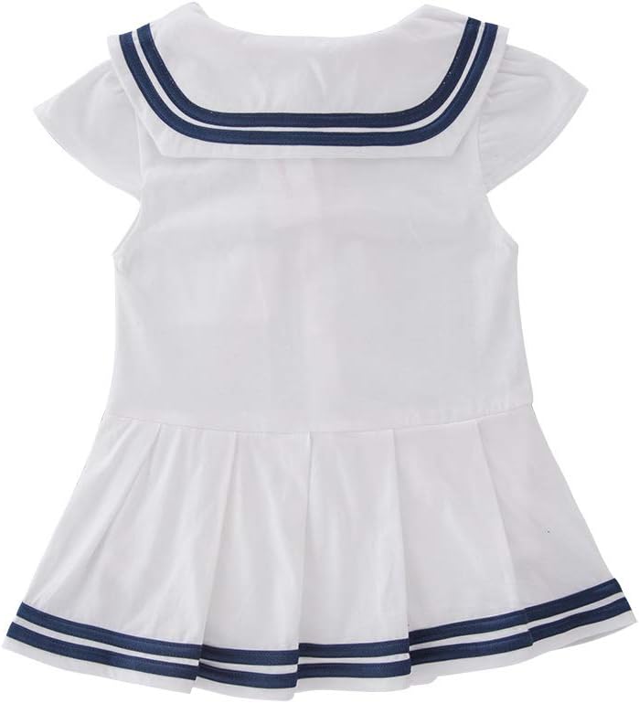 Sailor Suit Jumpsuit for Baby Girls - Nautical Unused