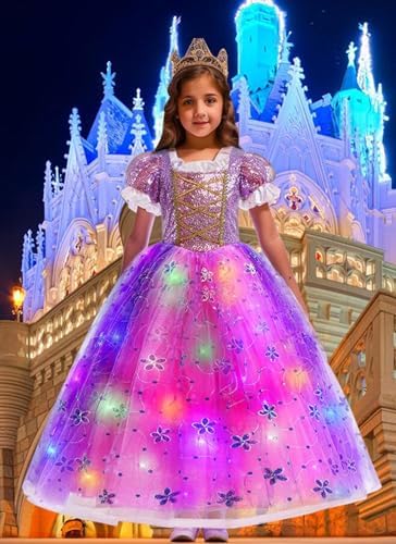 LED Princess Full-Accessories Preschool Princess Halloween Costume