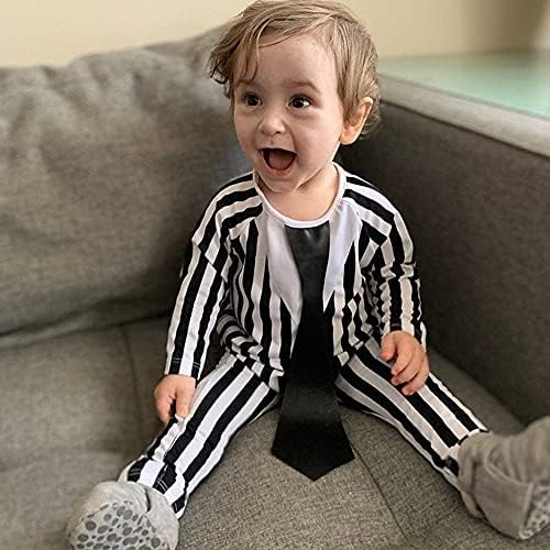 XElement Halloween-Bapedoo Black White Striped Newborn Halloween Costumes