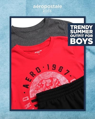 Style with Comfort Boys T-Shirt Fleece Shorts Set 4-12