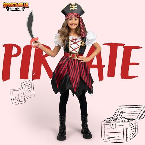 Spooktacular Kids Pirate Dress Halloween Costume for Girls Safe and Comfortable