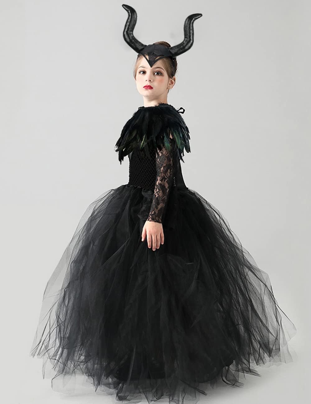 Elegant Princesspronza Princess Lace Tutu Tulle Dress for Halloween