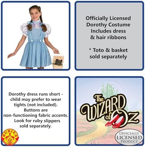 Dorothys Wizard of Oz Halloween Sensations Costume 75th Edition