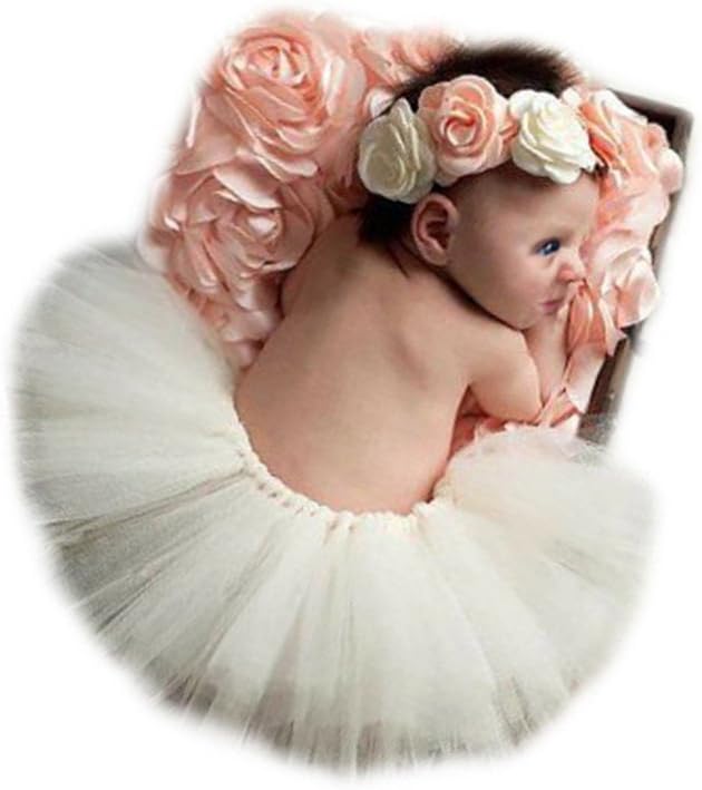 Vemonllas - Unisex Baby Outfit with Headdress Tutu
