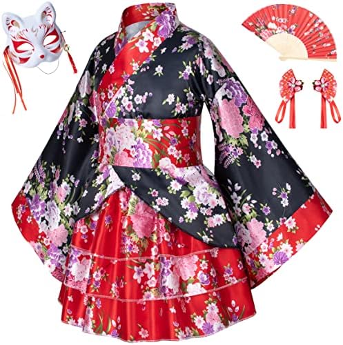 Japanese Trad Kids Kimono Robe Set 6 Piece Sizes 100-150cm