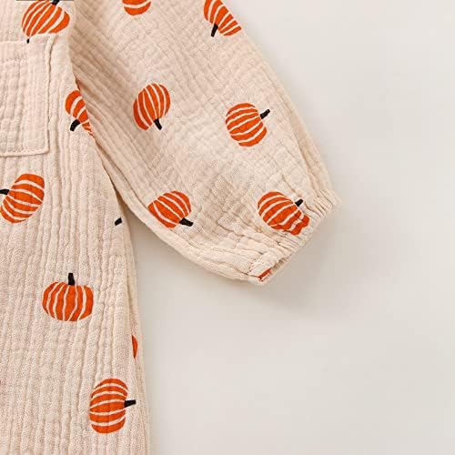 Halloween Baby Boy Girl Outfit Pumpkin Long Sleeve Onesie Romper Jumpsuit