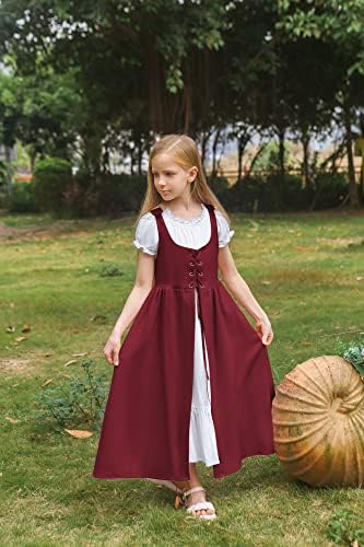 Girls Medieval Princess Dress Up Two-Piece Costume - Renaissance Party Rental