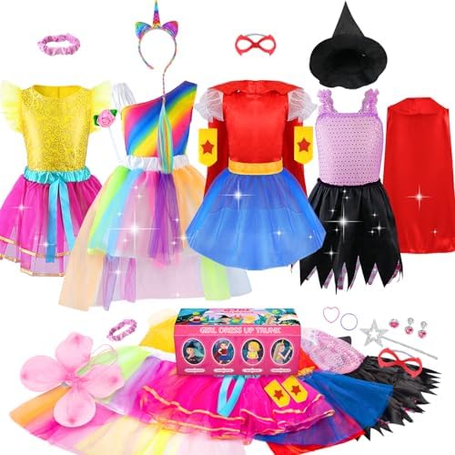 Girls Want - Jeowoqao Girls Dress up Trunk Princess Set