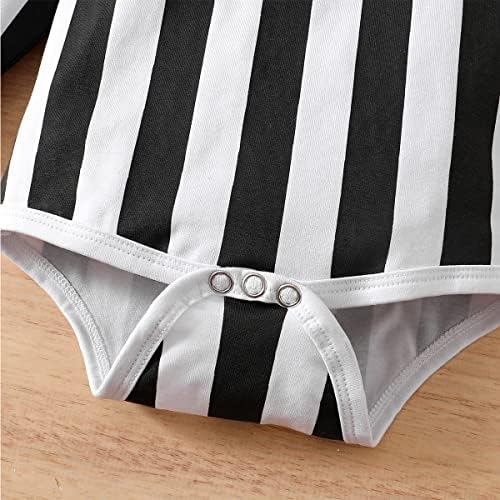 XElement Halloween-Bapedoo Black White Striped Newborn Halloween Costumes