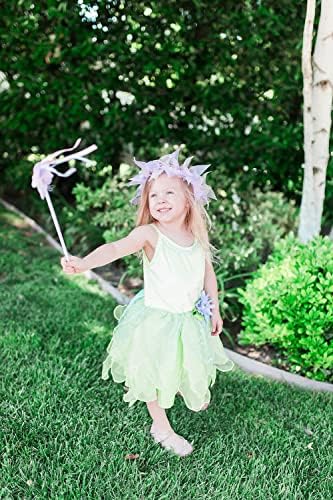 Fairy Princess Costume Set Tinkerbell Dress with Wings Halo and Wand