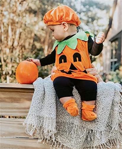 OneFlow Halloween Pumpkin Romper Set Spooky Cozy for Babies