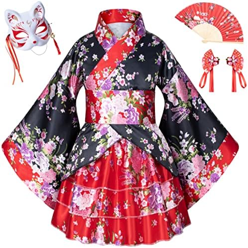 Japanese Trad Kids Kimono Robe Set 6 Piece Sizes 100-150cm