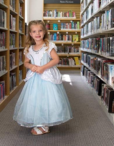 Little Adventures Deluxe Cinderella Princess Dress up Costume for Girls