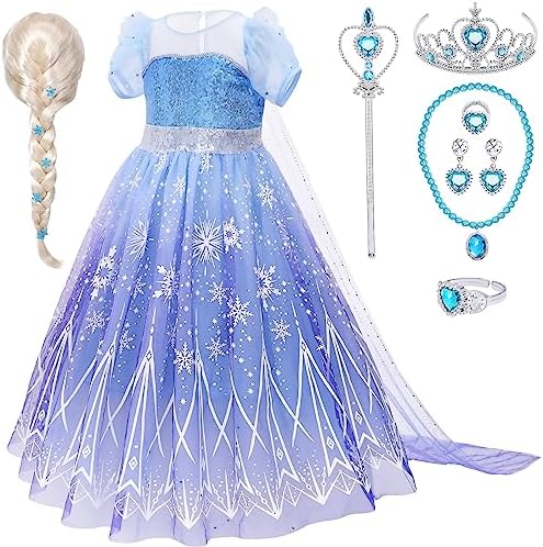 Princess Dress Up for Girls - Snow Queen Costume with Accessories