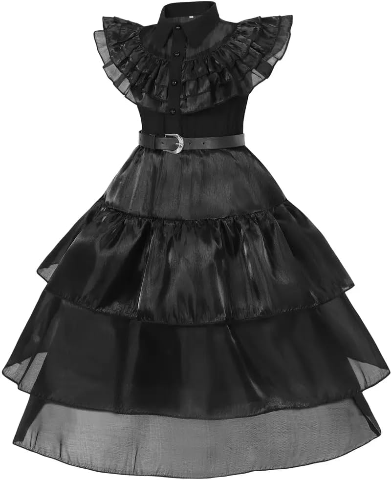 WYB Black Costume Dress for Girls - Cosplay Party Set