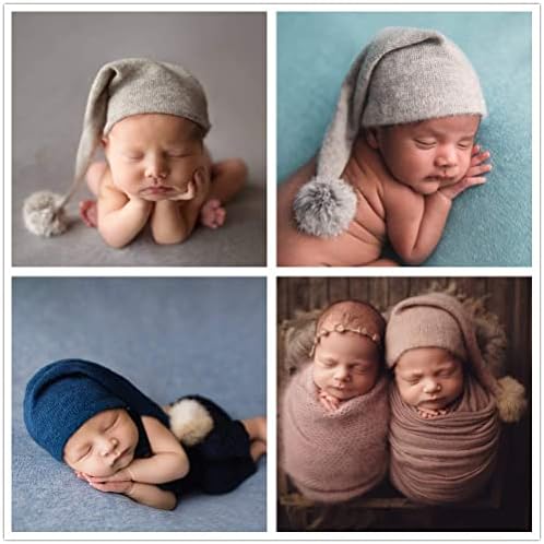 Newborn Baby Photography Props Sleepy Hats and Fabric Wrap