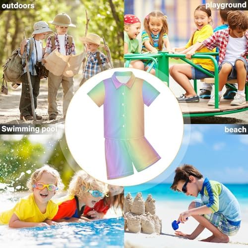 Boccsty tropical boys short set Hawaiian short boys summer casual