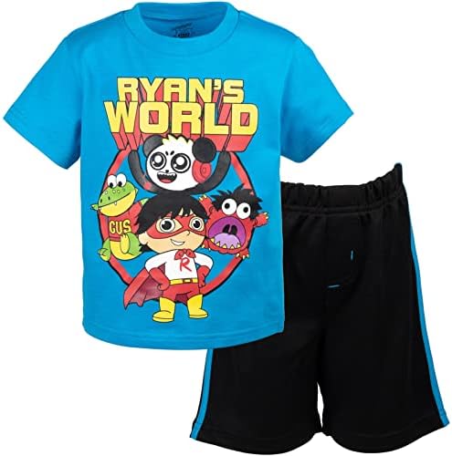 RYANS WORLD Graphic T-Shirt Mesh Shorts Set