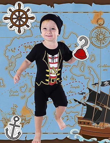 COSLAND Baby Pirate Costumes 0-24 Soft Cotton Casual Look
