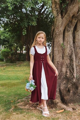 Girls Medieval Princess Dress Up Two-Piece Costume - Renaissance Party Rental