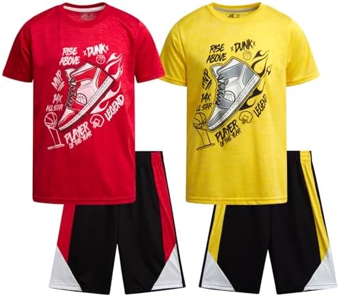 Pro Athlete Boys 4-Piece Active Shorts Set