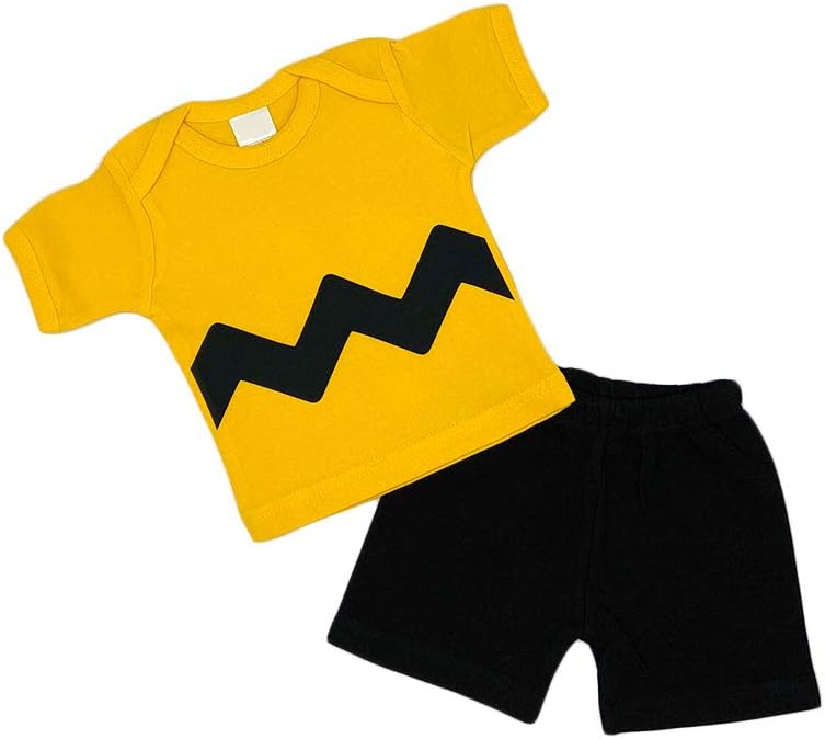 PandoraTees Kids - Yellow Zig Zag Outfit
