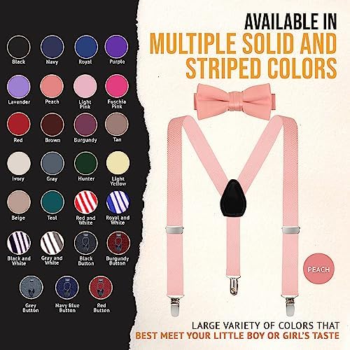 Colorful Suspenders Bow Tie Set for Kids