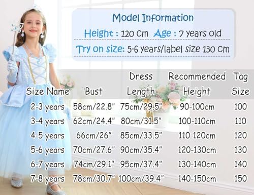 Luzlen Princess Dress for Girls Halloween Party Perfect