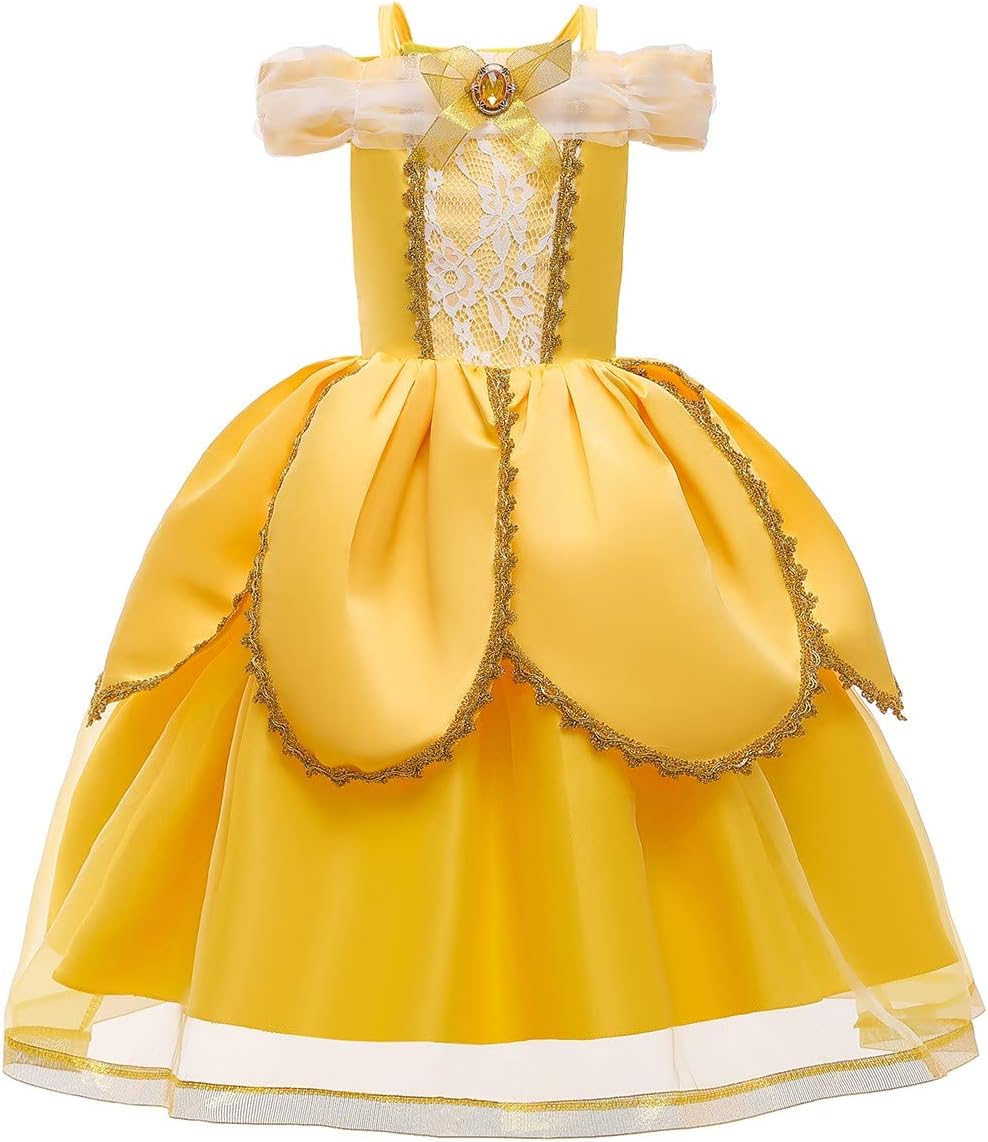 Elegant Princess Beauty and the Beast Dress Halloween Costume