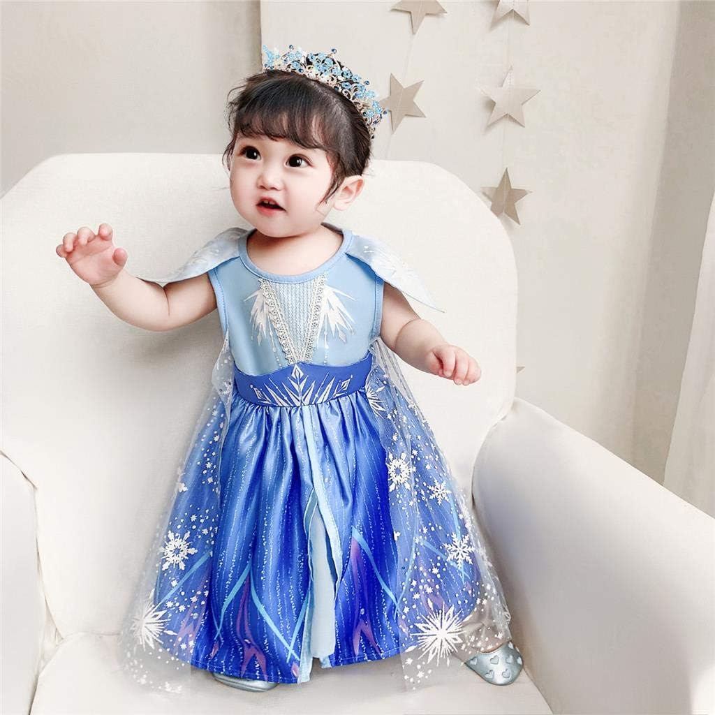 Magic Snow Queen Princess Costume Enchanting Dress for Girls