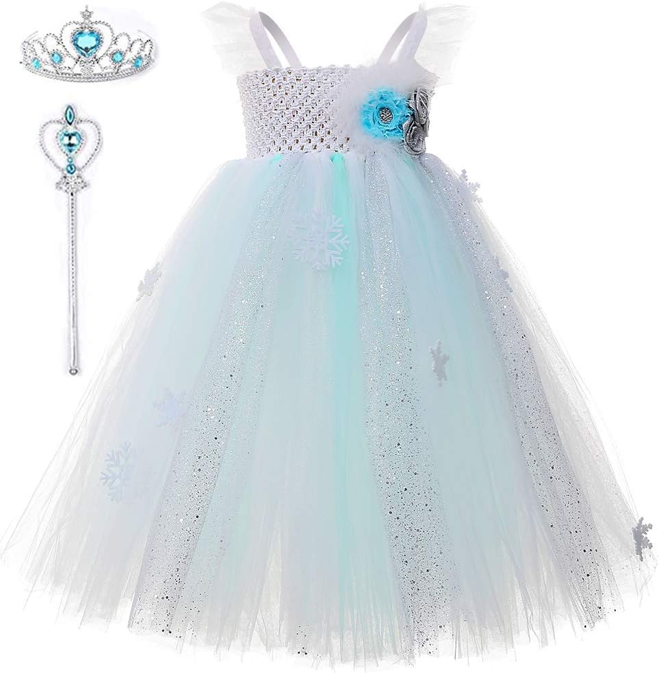 Tutu Dreams Snow Queen Princess Dress for Girls 1-12Y