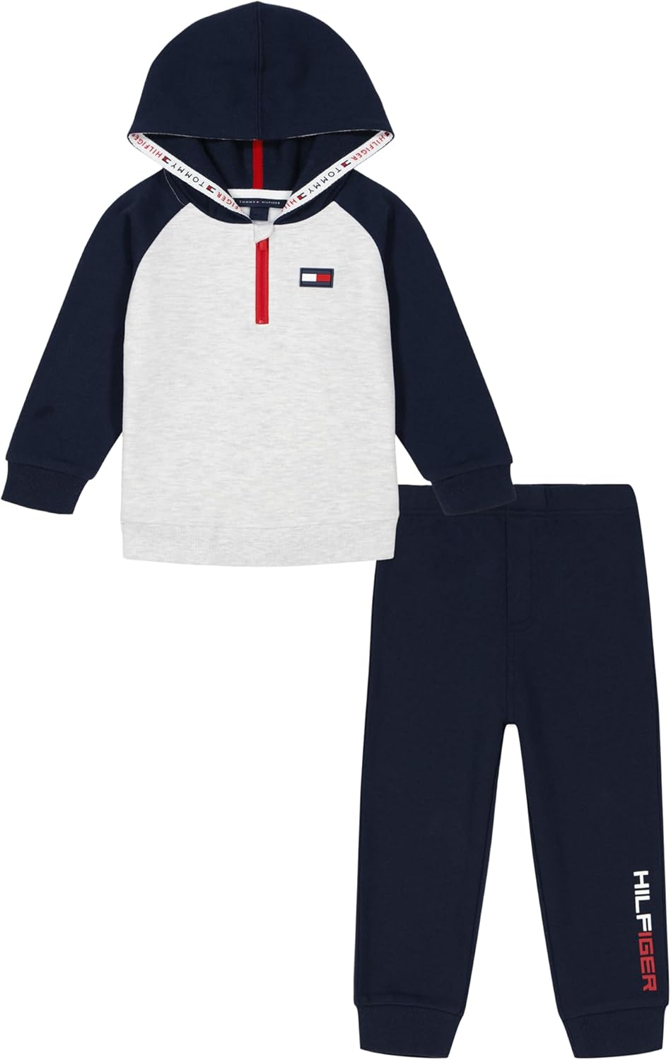 Tommy Hilfiger Boys 2pc Half Zip Jog Set Premium Comfort Style