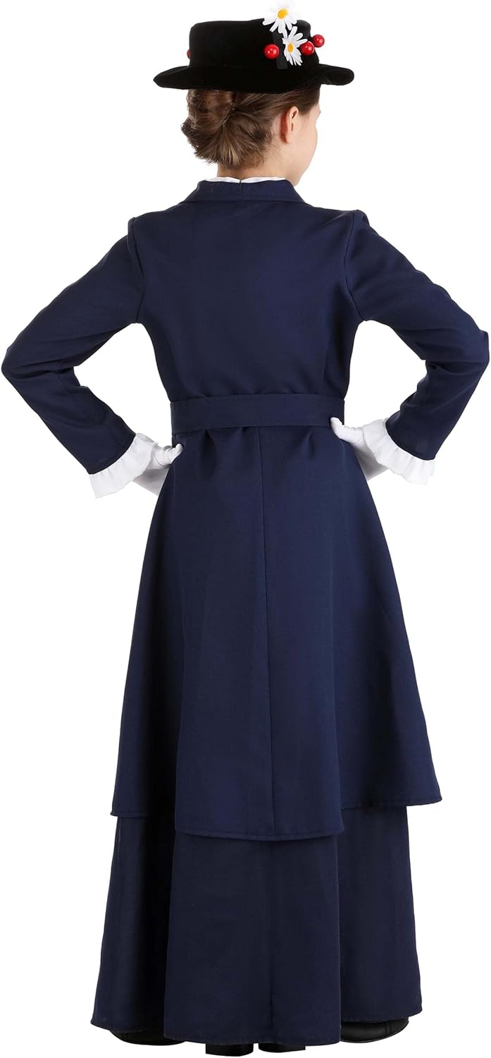 bwDis Disney Mary Poppins Halloween Costume Nanny Gown for Girls