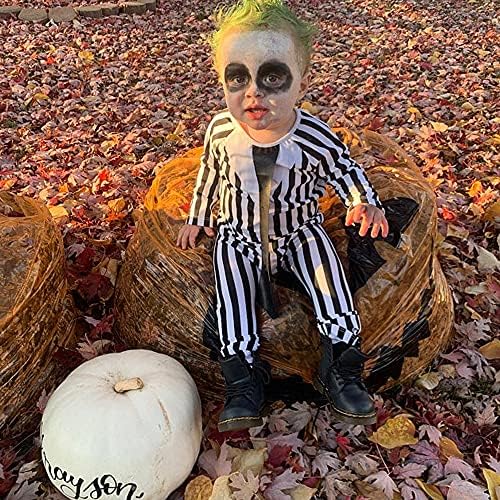 XElement Halloween-Bapedoo Black White Striped Newborn Halloween Costumes