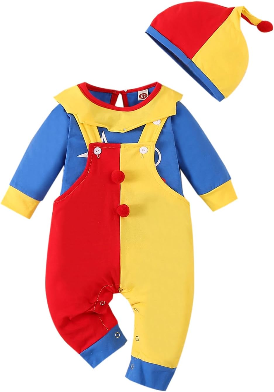 VINUOKER Baby Boy Halloween Clothes Halloween clown outfit funny infant clown costume