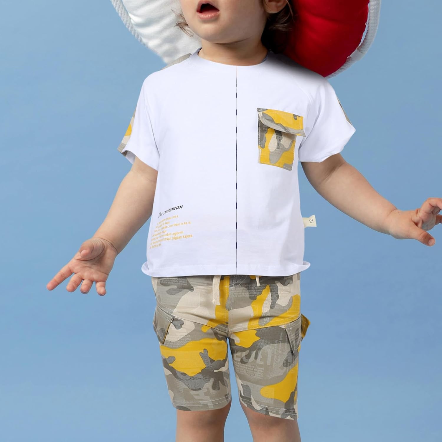 AOKWAWALIY Boys Summer Set Trendy T-Shirts Slim Pants forSpecifies
