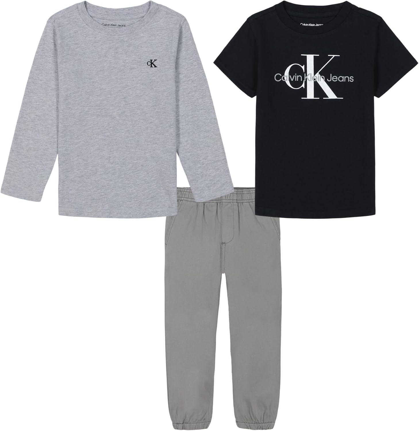 Calvin Klein Boys 3-Piece Pants Set Perfect for Lounge and Play