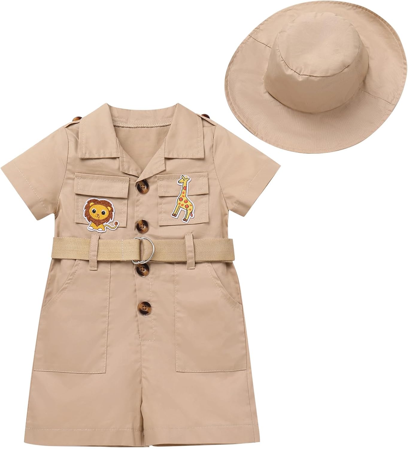 Adventure Kids Baby Safari Outfit Zoo Keeper Jumpsuit for Little Ones