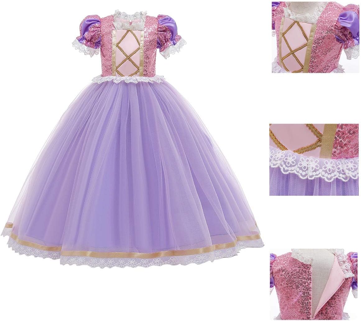 FMYFWY Princess Sofia Dress for Girls Halloween Party Cosplay