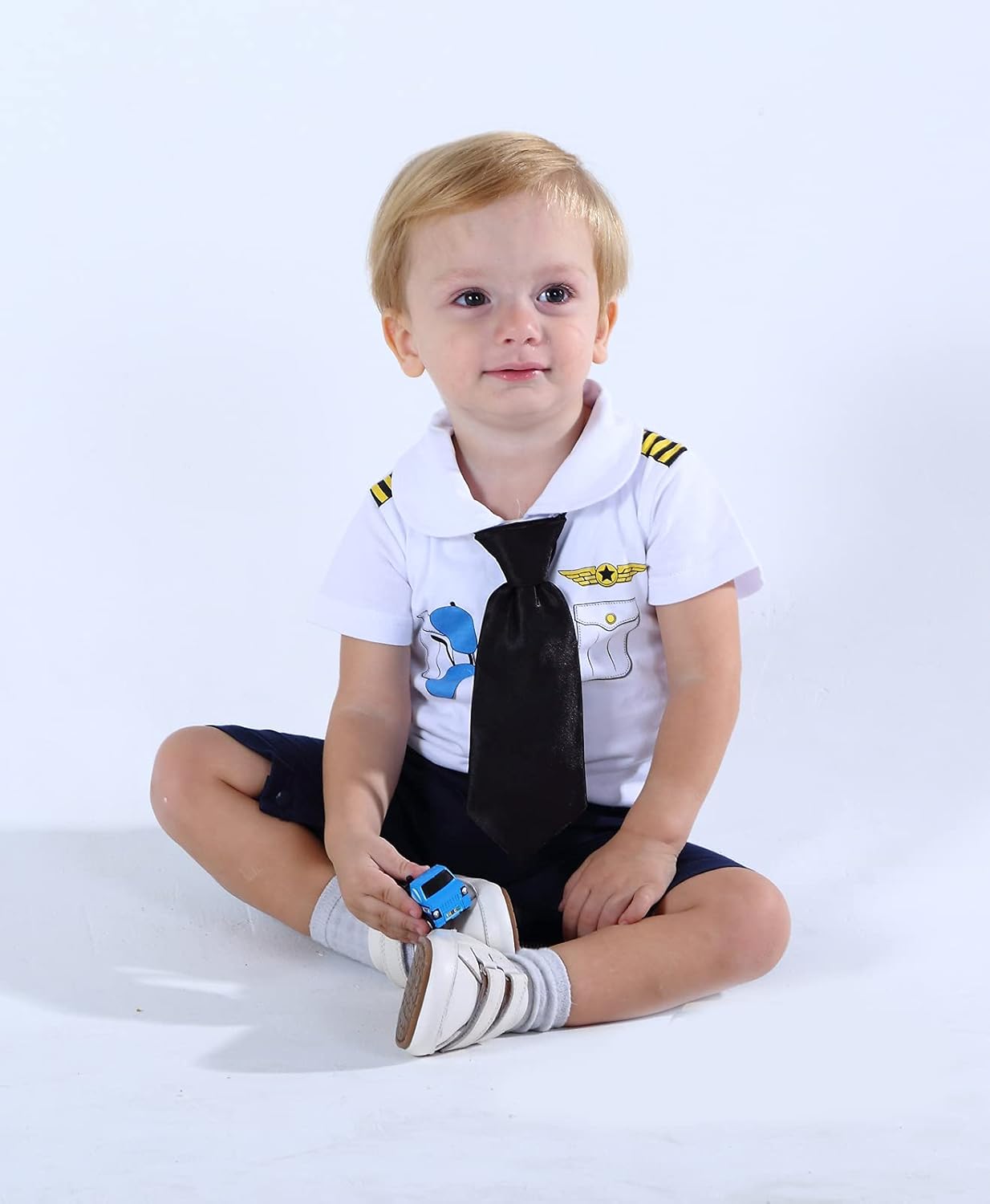 COSLAND Pilot Romper Set for Boys Perfect for 0-24 Months