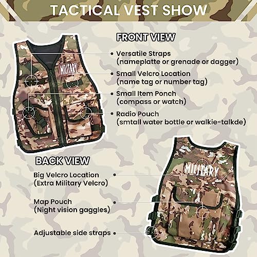 ZIRSENG Kids Army Costume Set for Halloween More