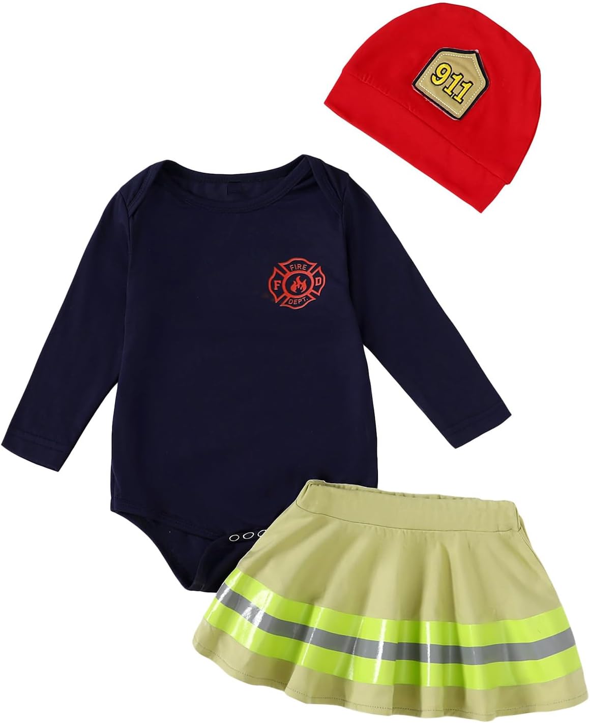 Fireman Costume for Baby Girls Halloween