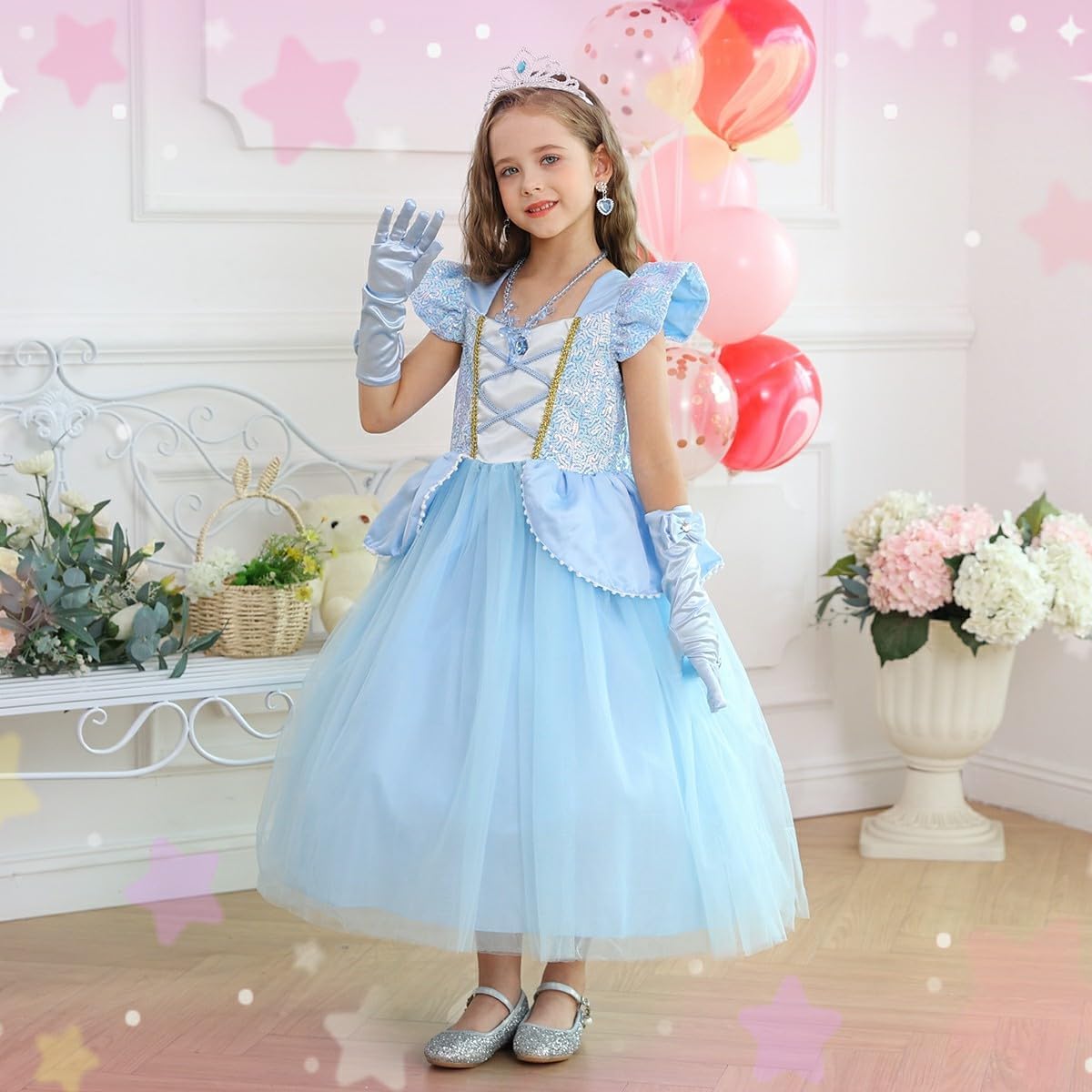 Luzlen Princess Dress for Girls Halloween Party Perfect