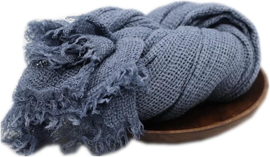 Coberllus Baby Mesh Blanket Photography Props Blue