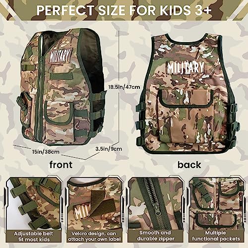 ZIRSENG Kids Army Costume Set for Halloween More